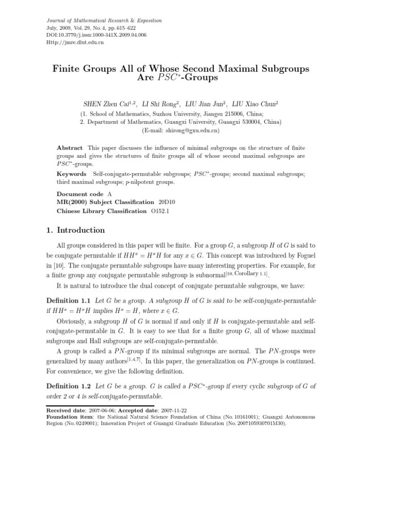 Finite Groups All Of Whose Second Maximal Subgroups Are PSC-Groups ...