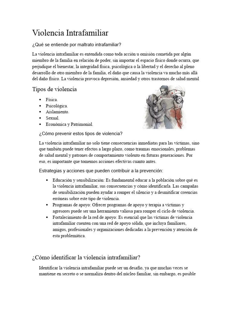 Violencia Intrafamiliar | PDF | Violencia Doméstica | Violencia