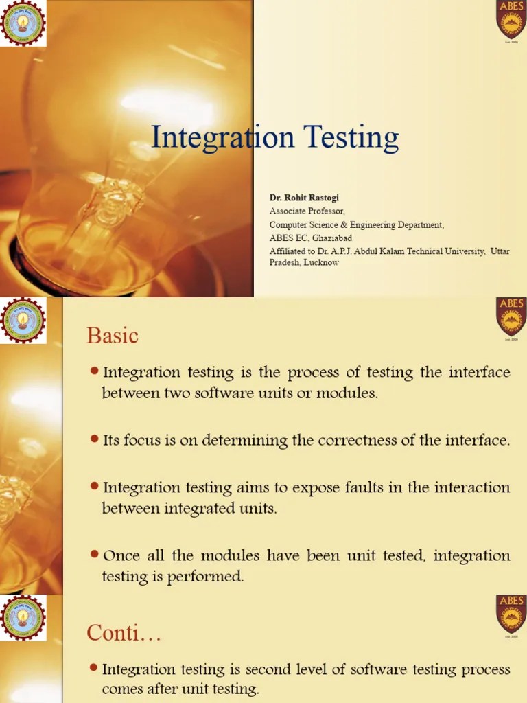 Uint 4 Topic 3 Integration Testing | PDF | Unit Testing | Software Testing