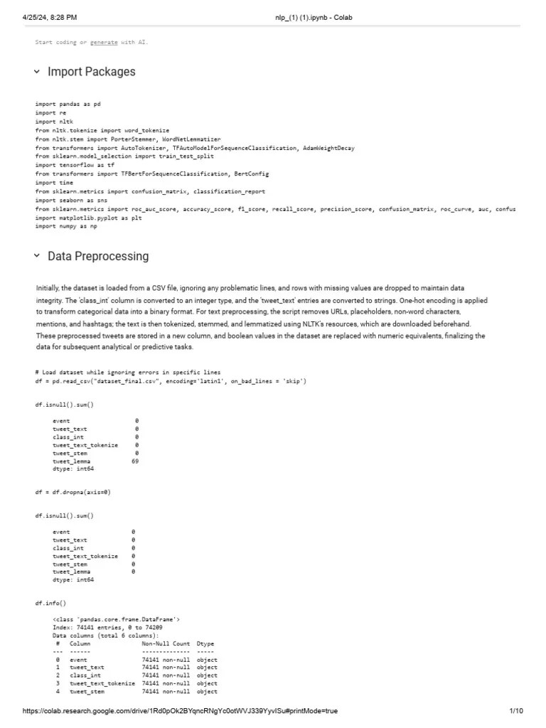 NLP - (1) (1) .Ipynb - Colab | Download Free PDF | Receiver Operating ...