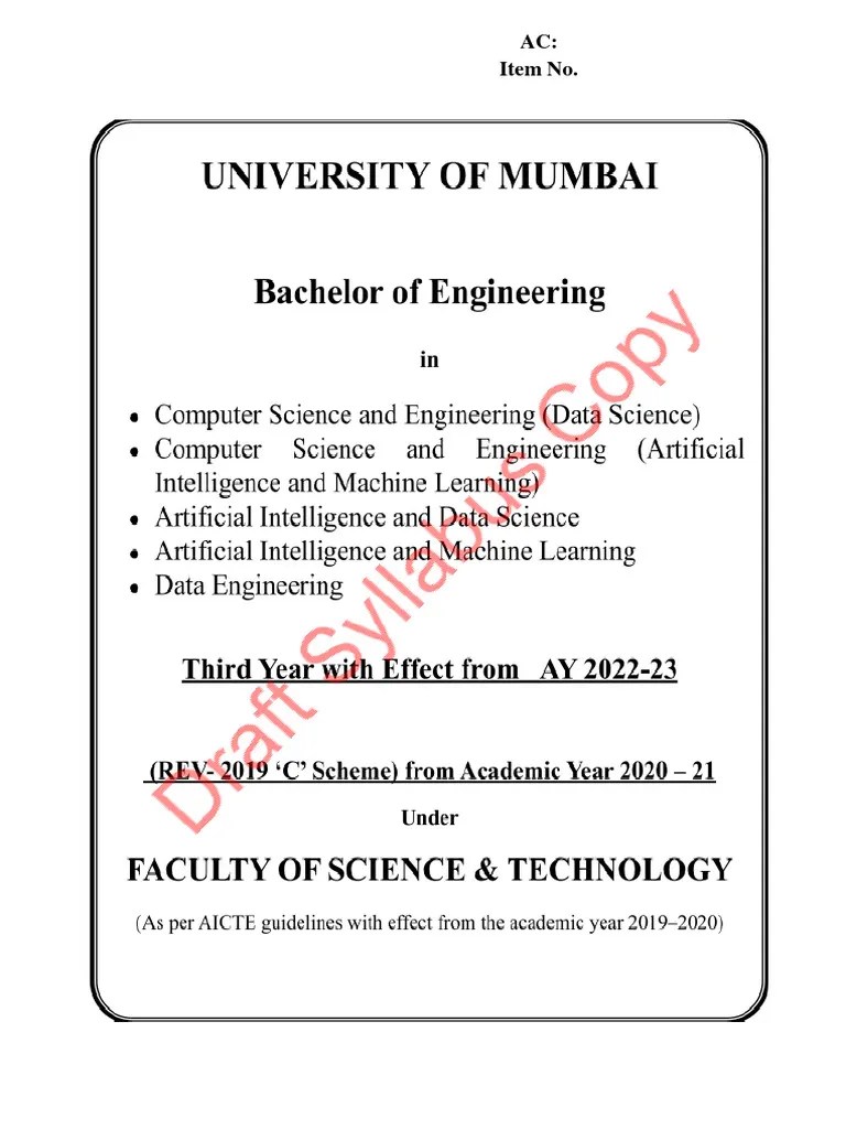 Artificial Int Syllabus Sem V Mumbai University | PDF | Computer ...