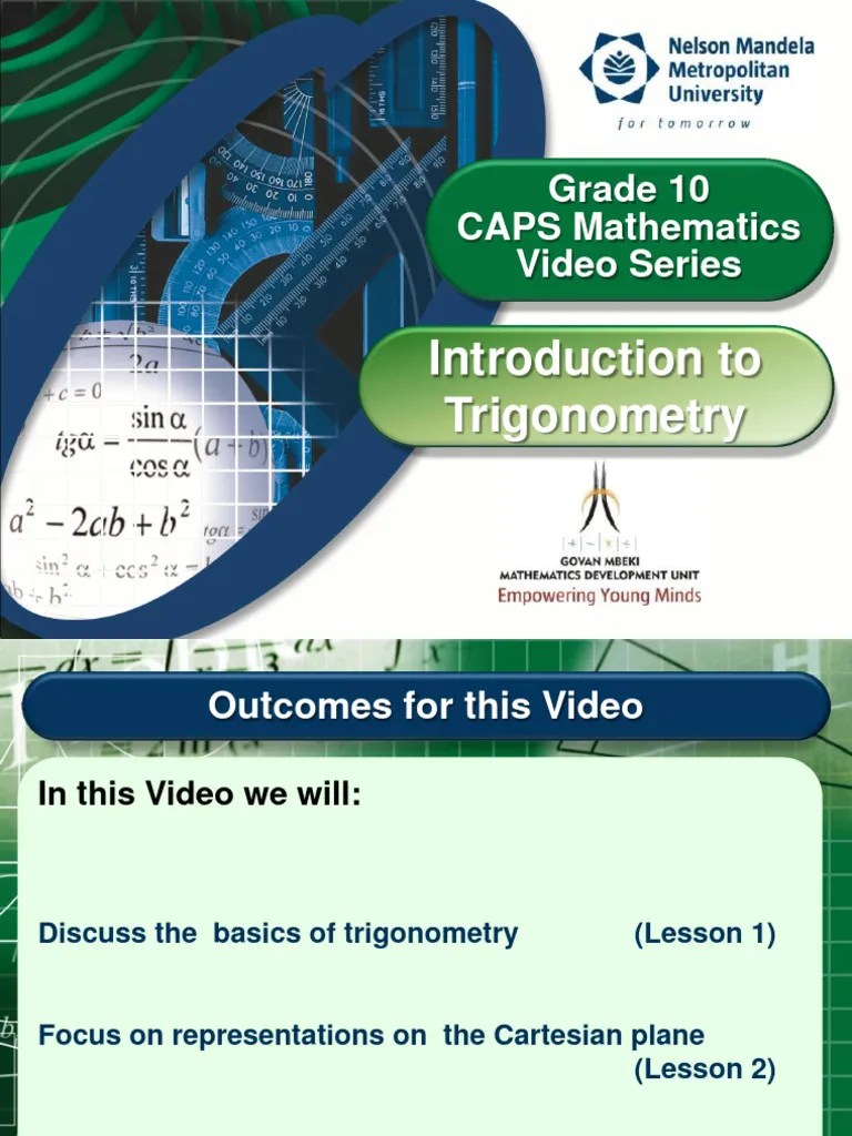Introduction To Trigonometry-Gr10 | PDF | Trigonometric Functions ...