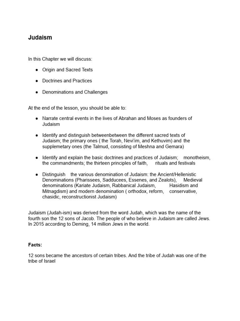 Judaism | PDF | Nevi'im | Hebrew Bible