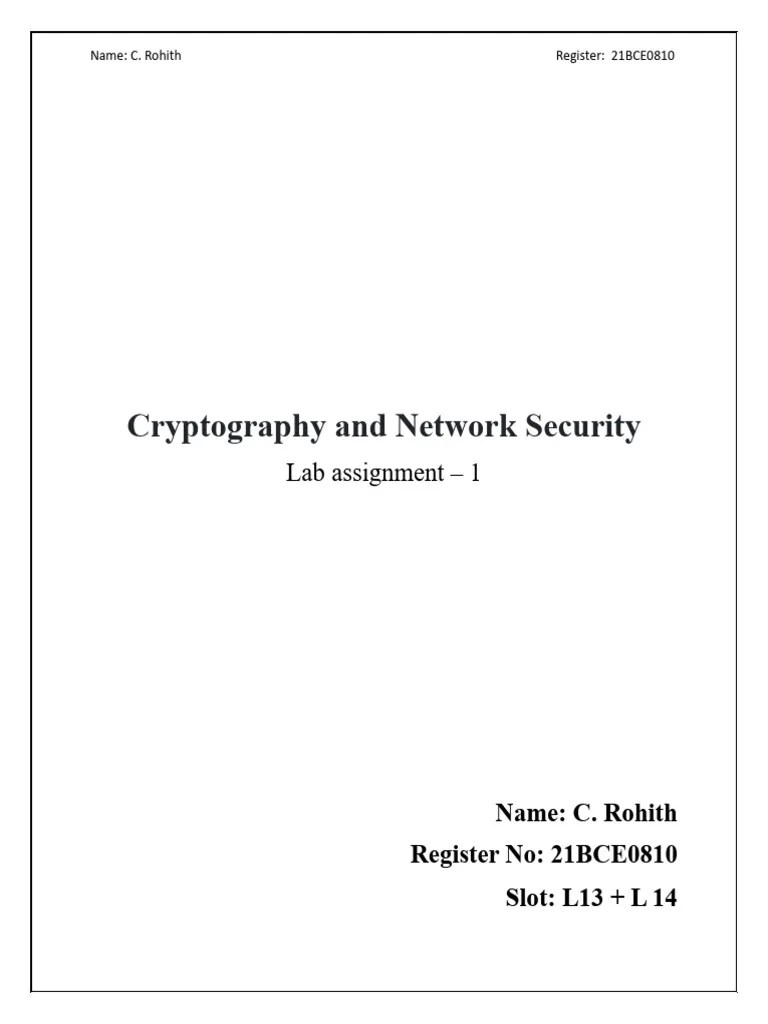 Cryptographylab1 | PDF | Cipher | Cryptography