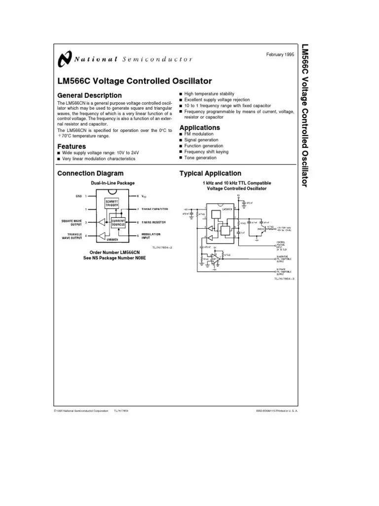 Lm566 Capacitor Telecommunications Engineering
