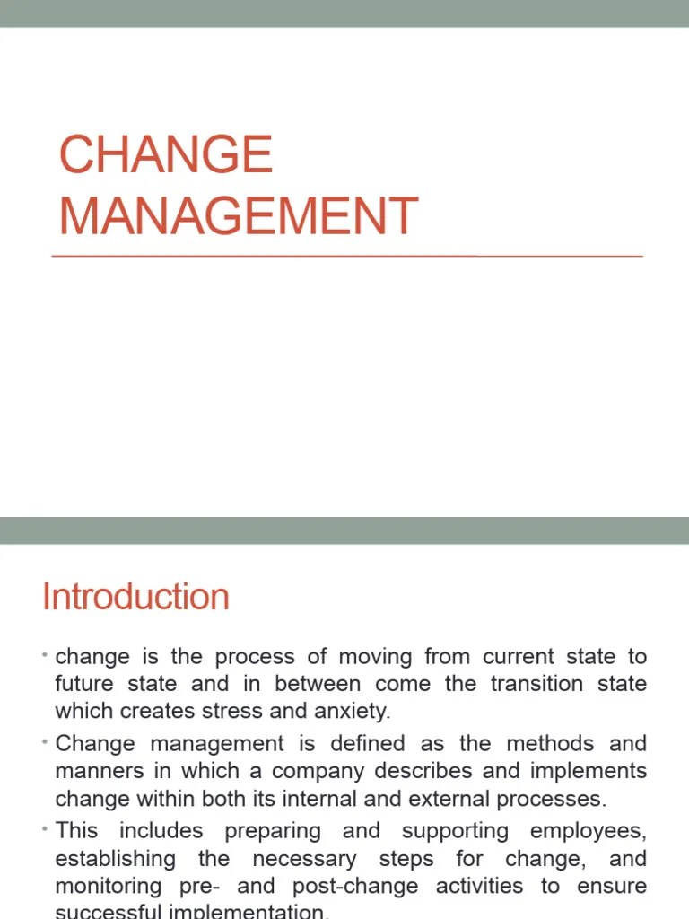 Change Management | PDF