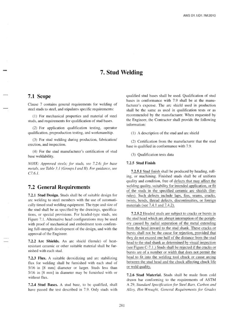 AWS D1.1M-2010 For Stud Weldings04 | PDF