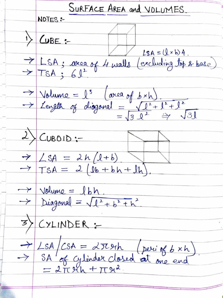 CH 13 Surface Area And Volume | PDF