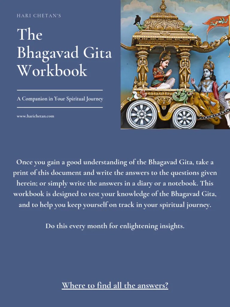 The Bhagavad Gita Workbook | PDF | Bhagavad Gita | Bhakti