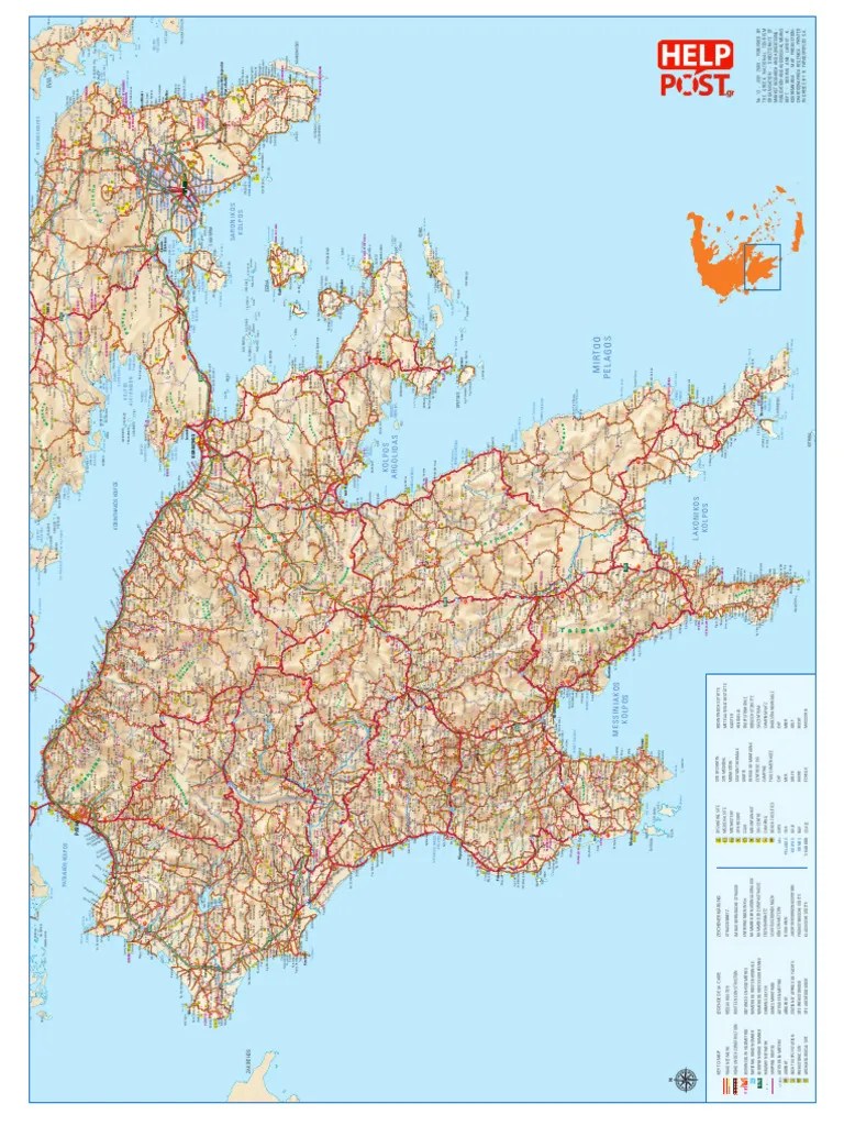 Peloponnese Tourist Map Overview PDF 1
