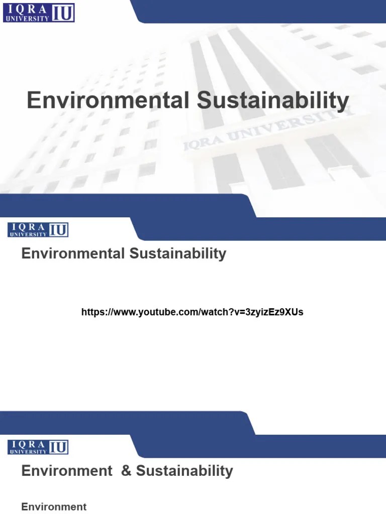 Environmental Sustainability | PDF | Sustainability | Sustainable ...