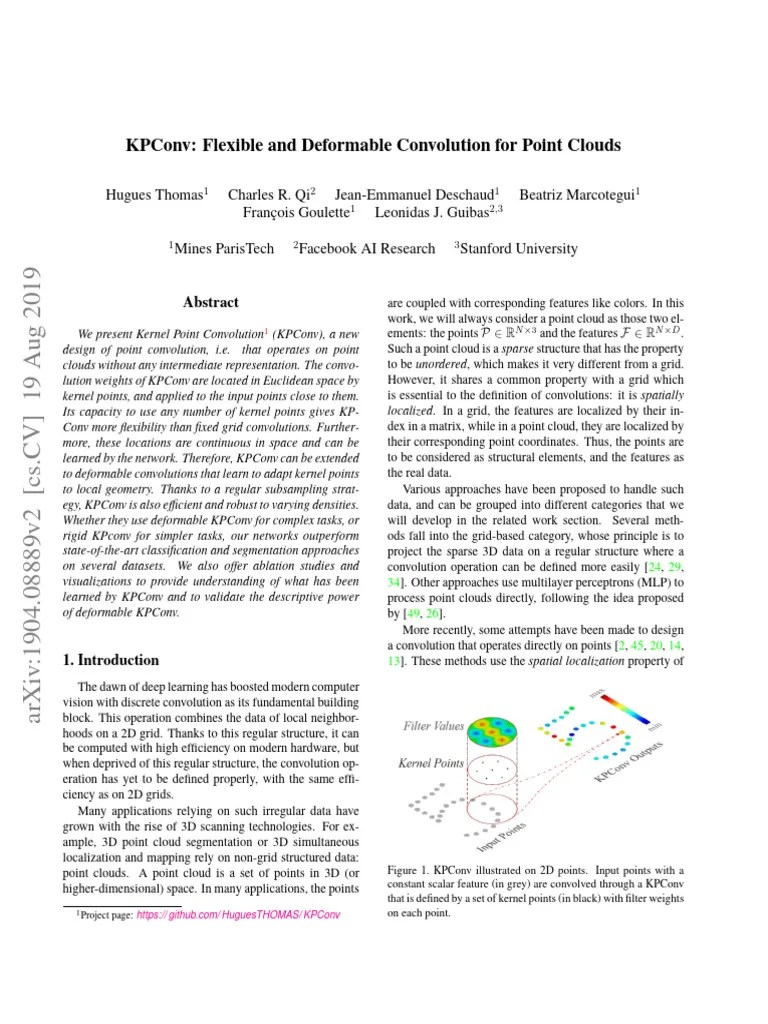 KPConv - Flexible And Deformable Convolution For Point Clouds | PDF ...