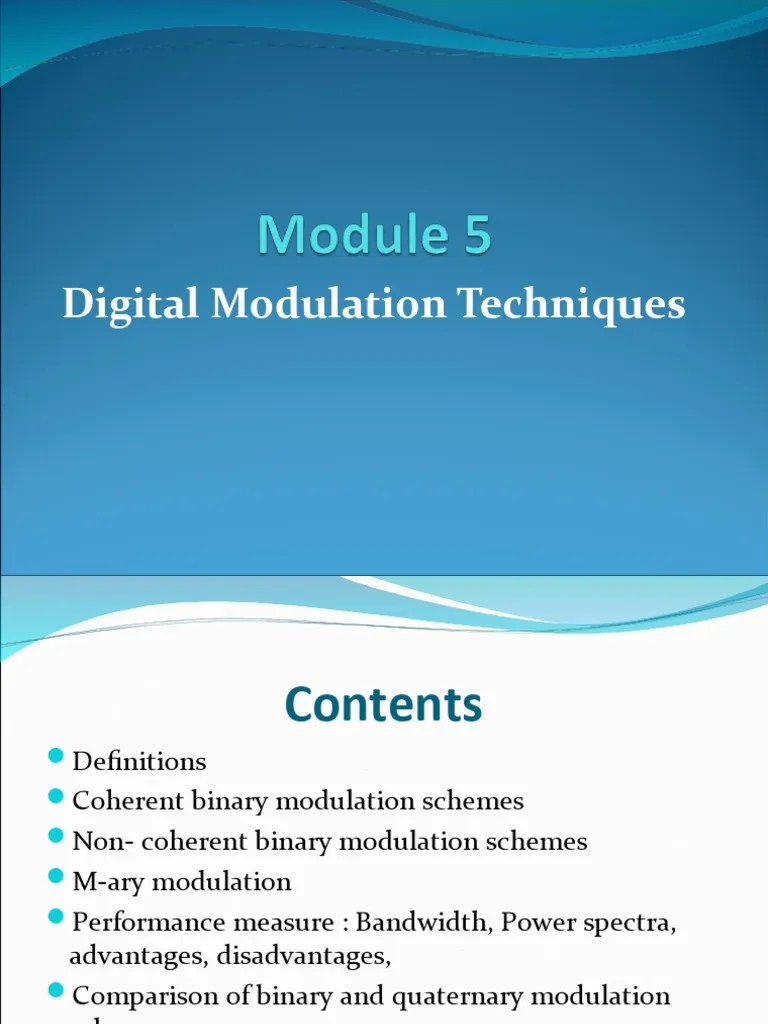 Chapter 5 - Digital Modulation | Download Free PDF | Modulation ...
