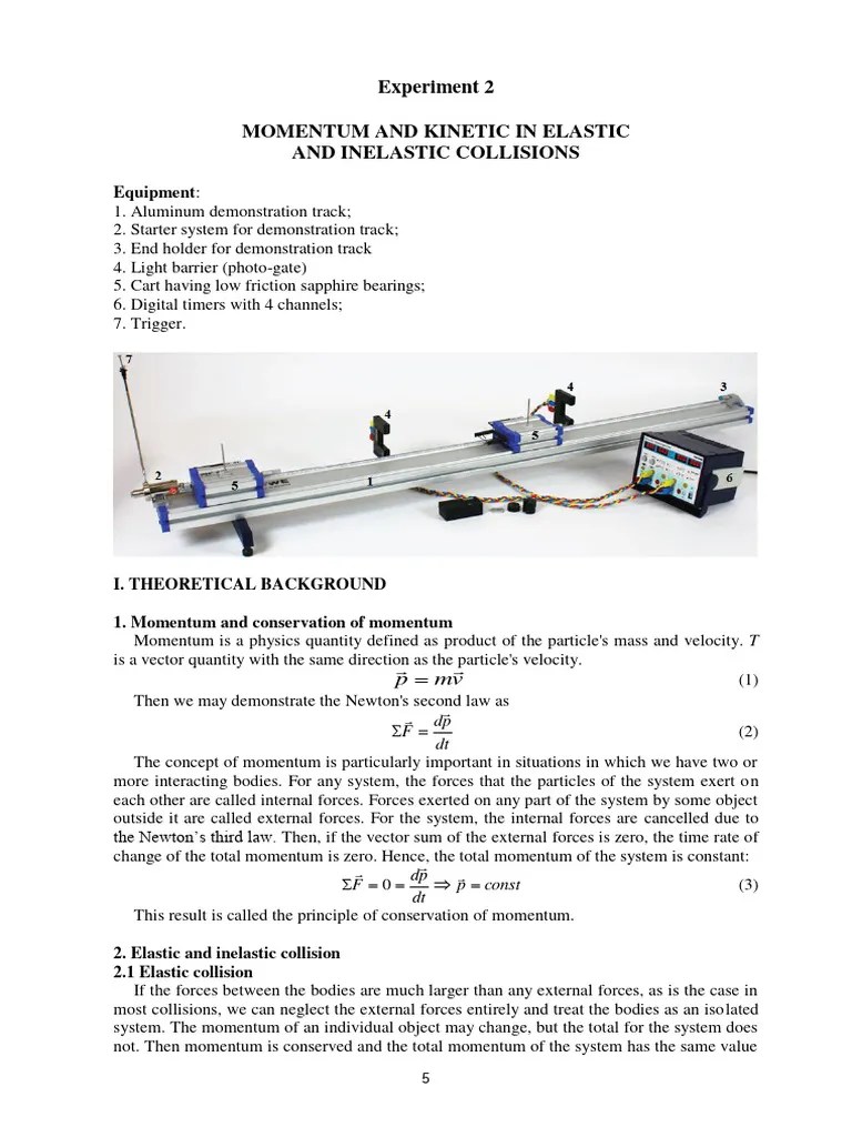 2-Momentum And Kinetic In Elastic And Inelastic Collisions | PDF ...