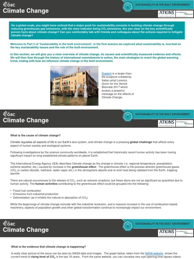 2 Climate Change And The Built Environment | PDF | Climate Change ...