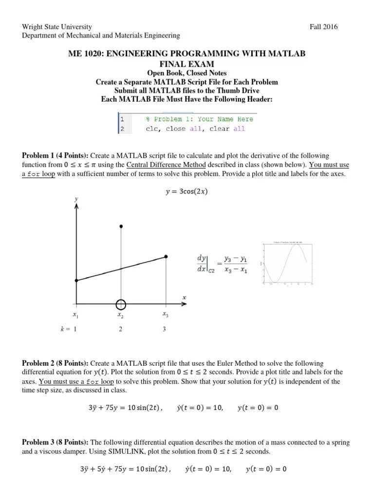 Matlab 5 | PDF | Differential Equations | Matlab