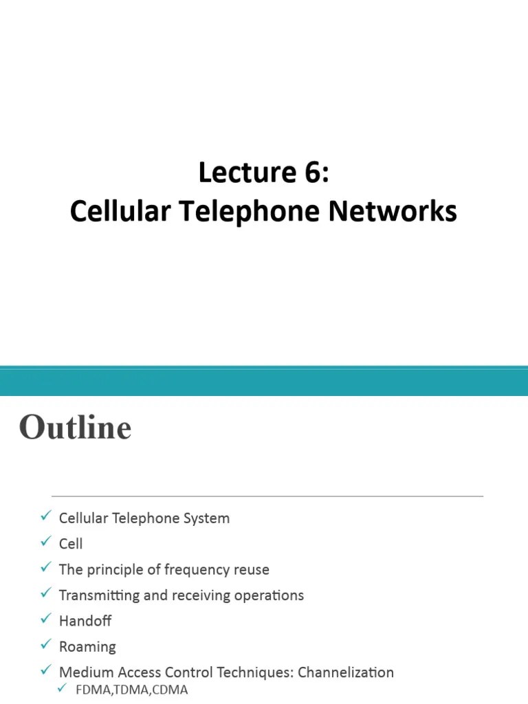 Lec6 Cellular Telephone Networks | PDF | Cellular Network | Channel ...