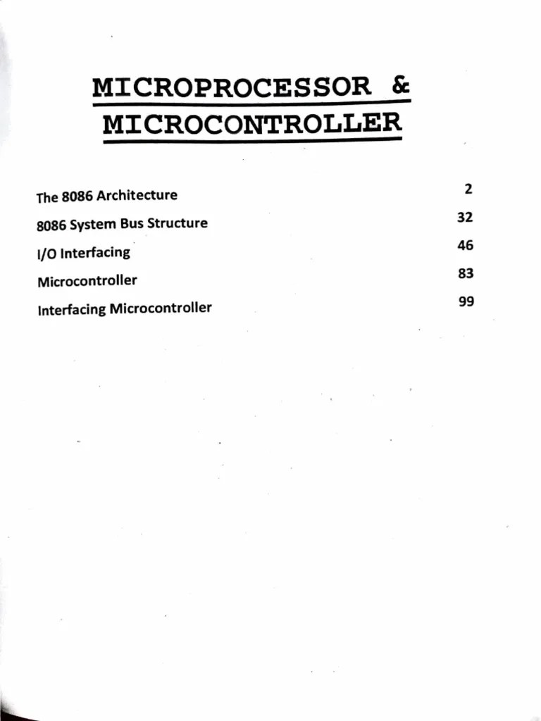 Microprocessor & Microcontroller | PDF