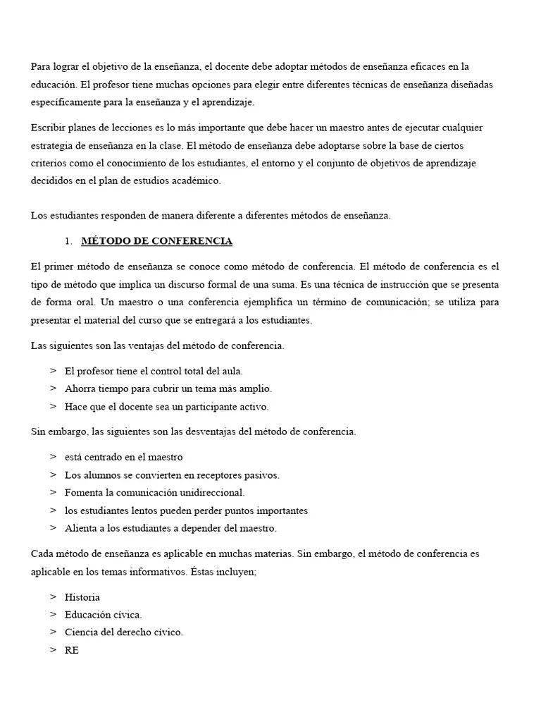 50 Métodos De Enseñanza PDF | PDF | Método De Enseñanza | Enseñando