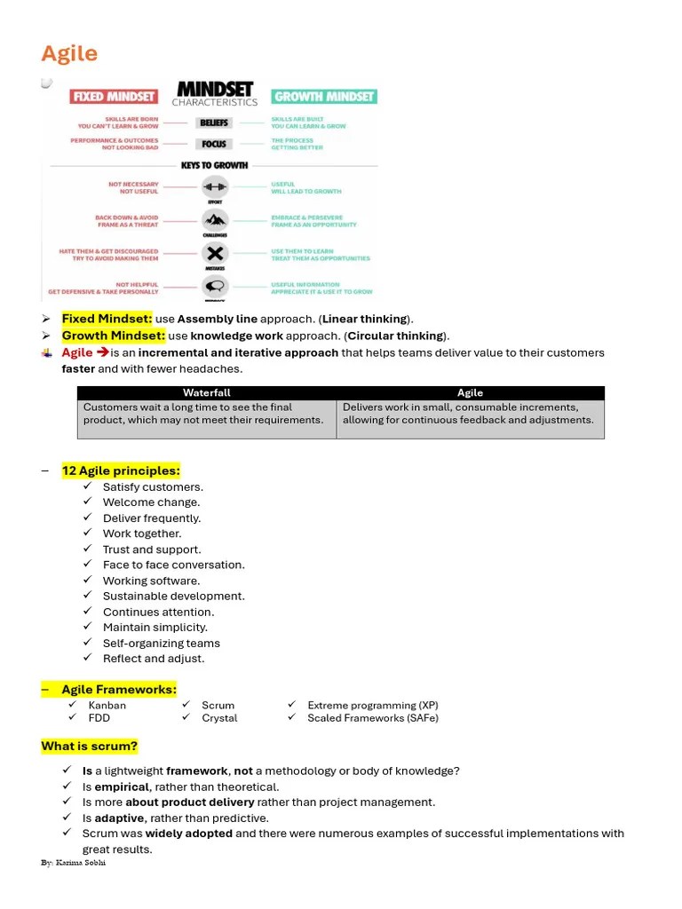 Agile Summary | PDF | Scrum (Software Development) | Agile Software ...