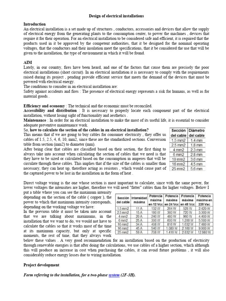 Design Of Electrical Installations | Download Free PDF | Incandescent ...