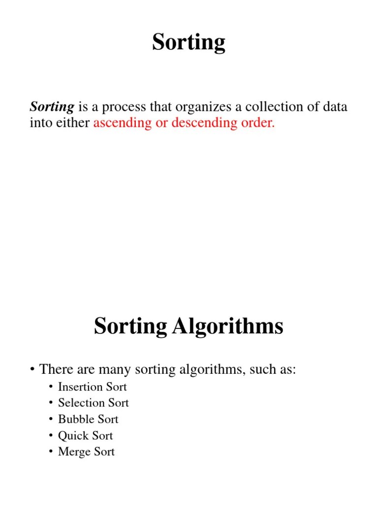 Sorting | PDF | Applied Mathematics | Theoretical Computer Science