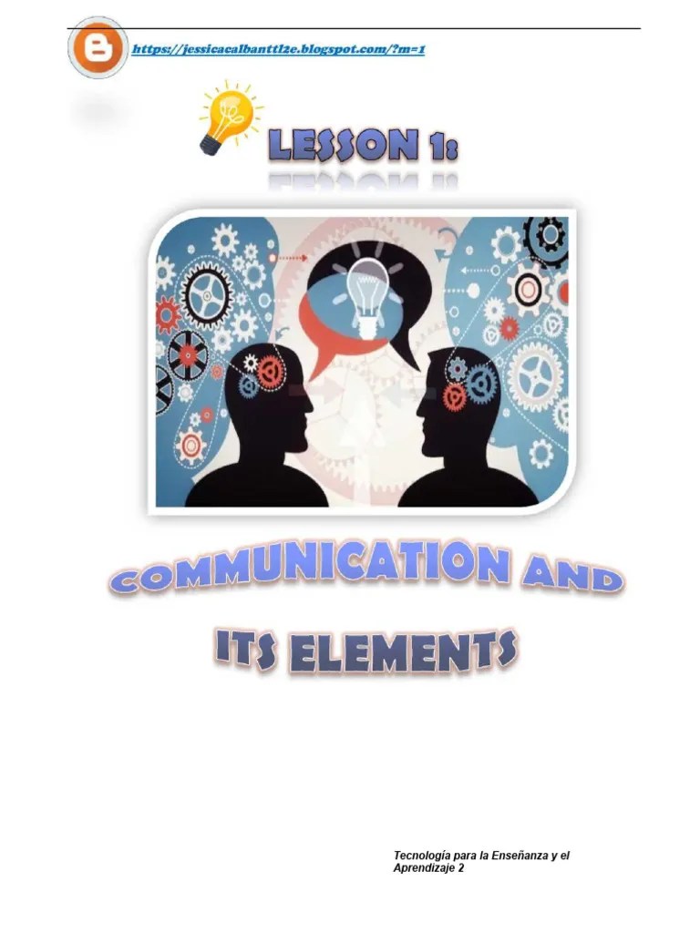 III. Lección 1 - Elementos De La Comunicación | PDF | Comunicación ...