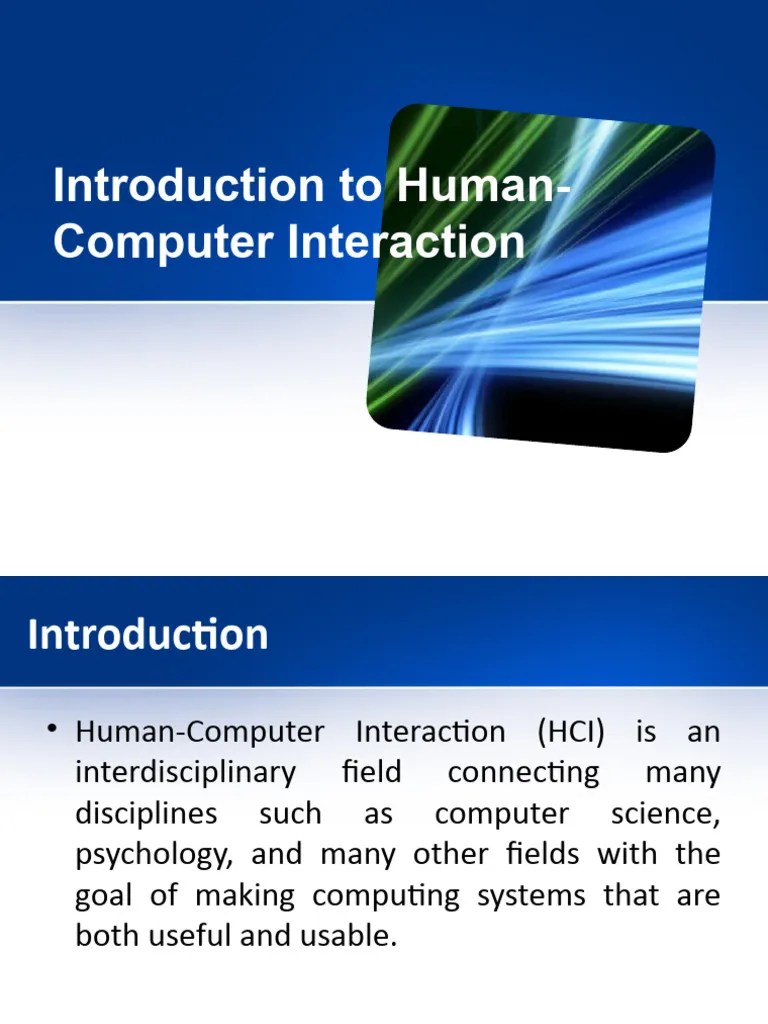 Topic1 Introduction To HCI 15022024 101431am | PDF | Graphical User ...