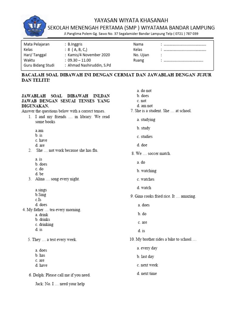 Jawablah Soal Dibawah Ini Pdf