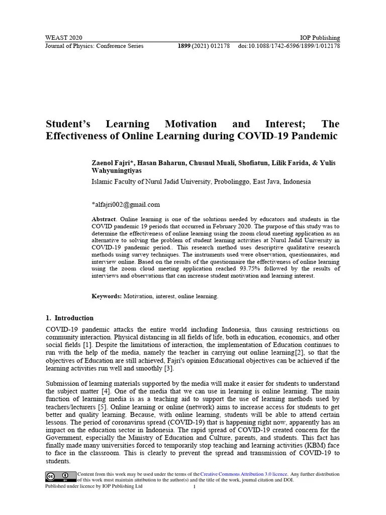 Student's Learning Motivation And Interest | PDF | Educational ...