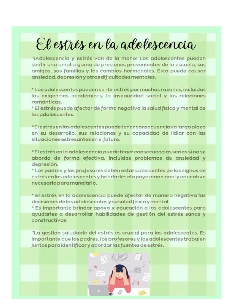 Estres En Adolescentes | PDF