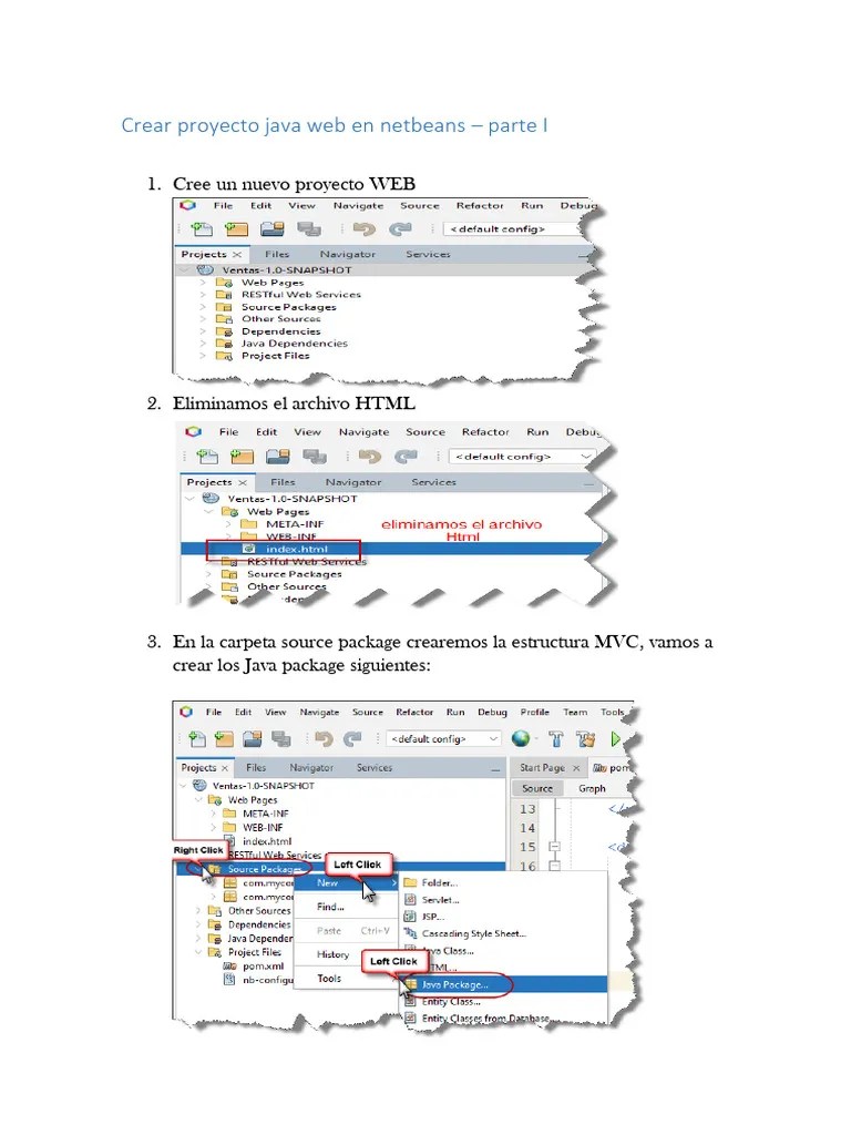 Cree Proyecto WEB En Netbeans | PDF | Java (lenguaje De Programación ...