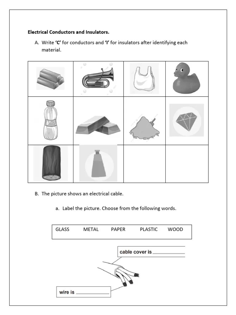 Conductors And Insulators Worksheets Differences Type Uses Worksheets Library - Best Nature Textures in Full HD