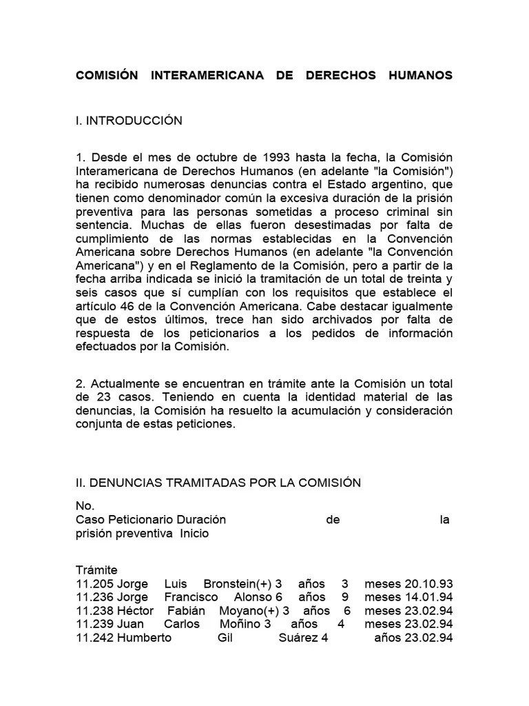 Comisión Interamericana De Derechos Humanos | PDF | Convenio Europeo De Derechos Humanos | Prisión