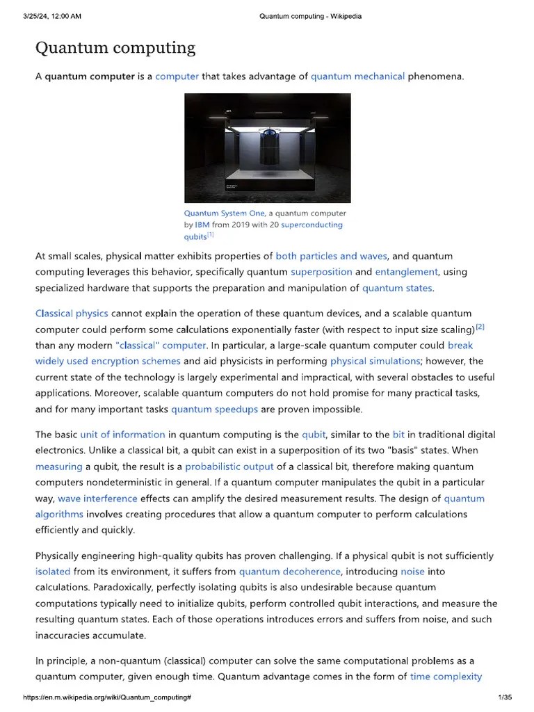 Quantum Computing | PDF