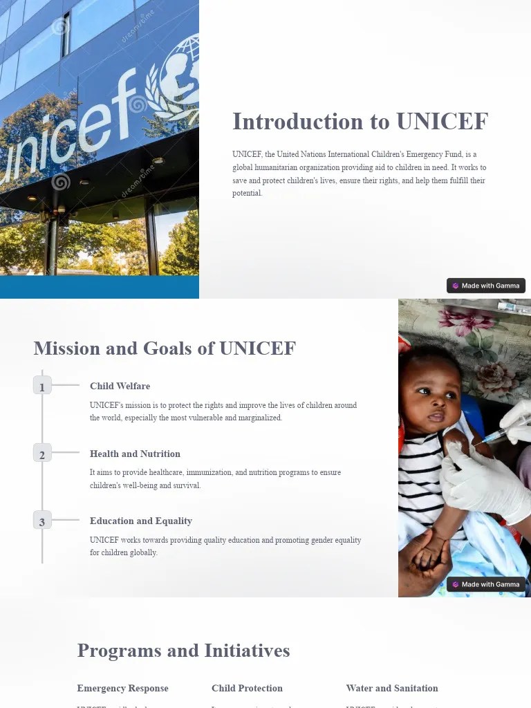 Unicef | PDF | Unicef | Humanitarian Aid