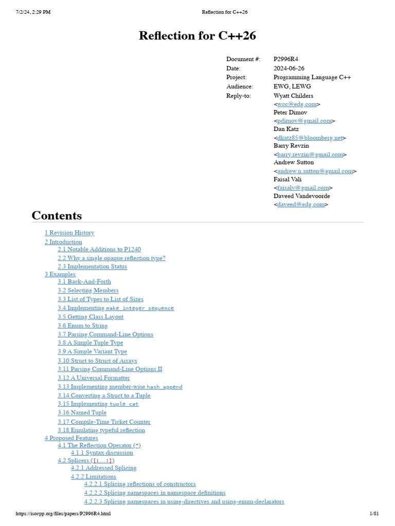C 26 Reflection Proposal Pdf C Parsing