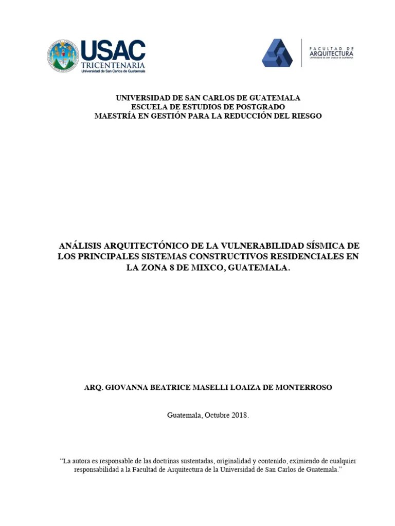 Analisis Vulnerabilidad Sismica Residenc | PDF | Temblores