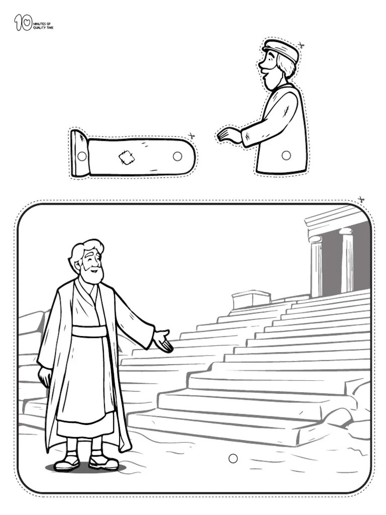 Peter Heals The Lame Man Craft BW | PDF