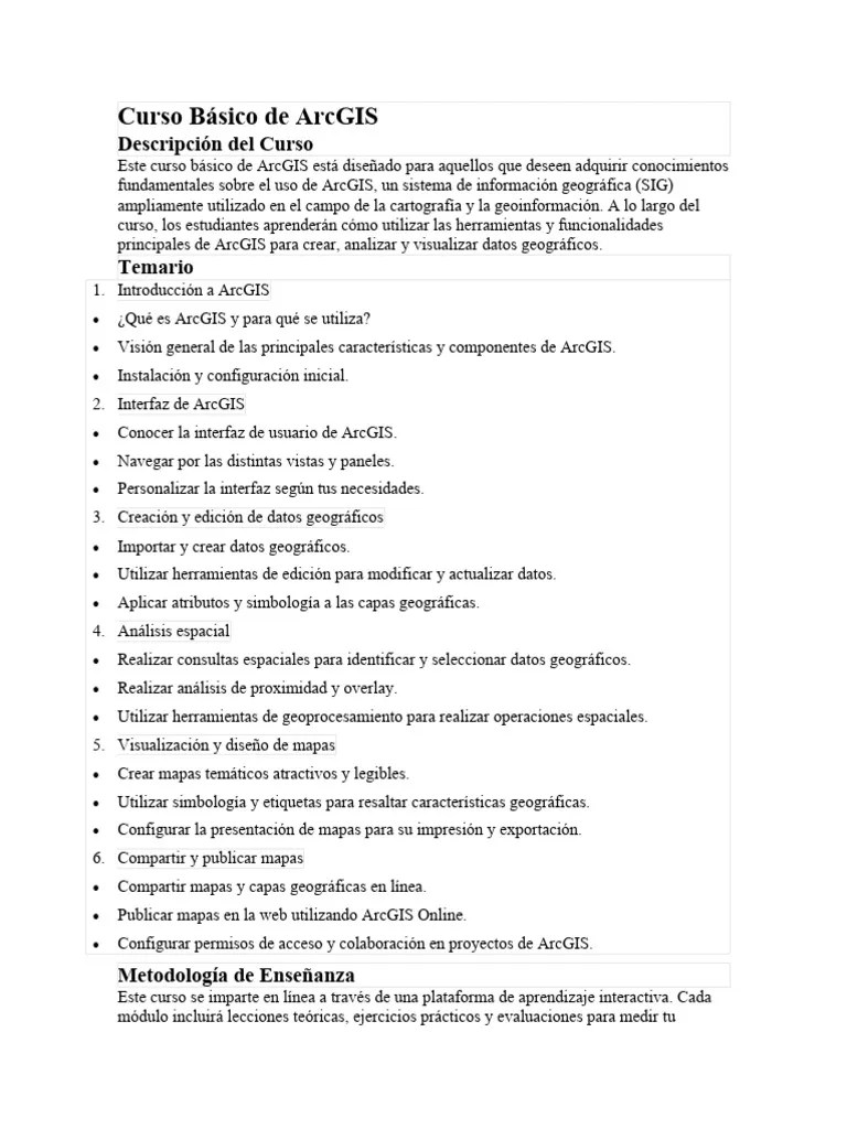 Curso Básico De ArcGIS | PDF | Arc Gis | Mapa