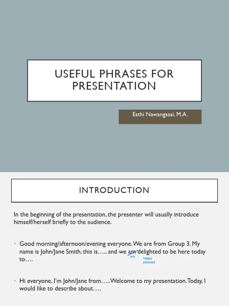 Meeting 7_Phrases For Presentation | PDF