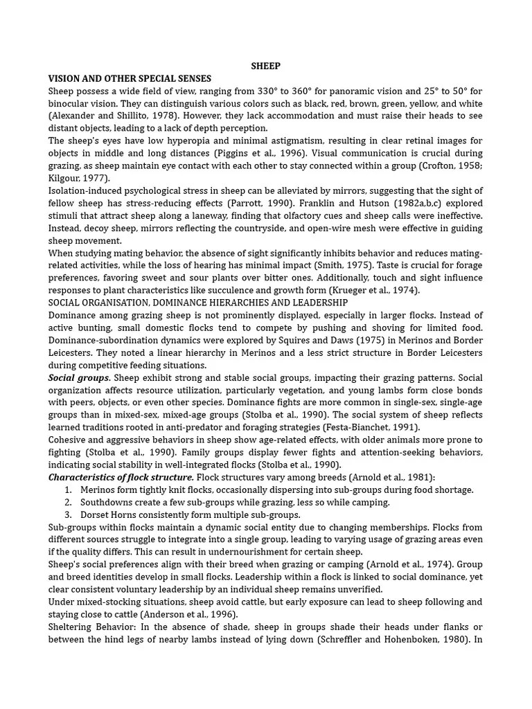 Cattle, Sheep Goats Summarised | PDF | Pig | Cattle