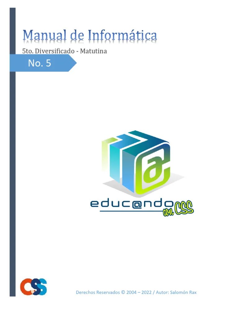 Manual De Informatica 5 Ok | PDF | Php | HTML