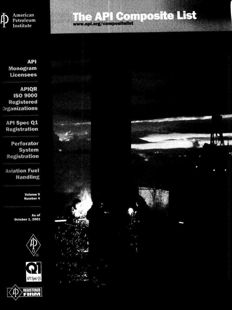 Api List | PDF | Pipe (Fluid Conveyance) | Valve