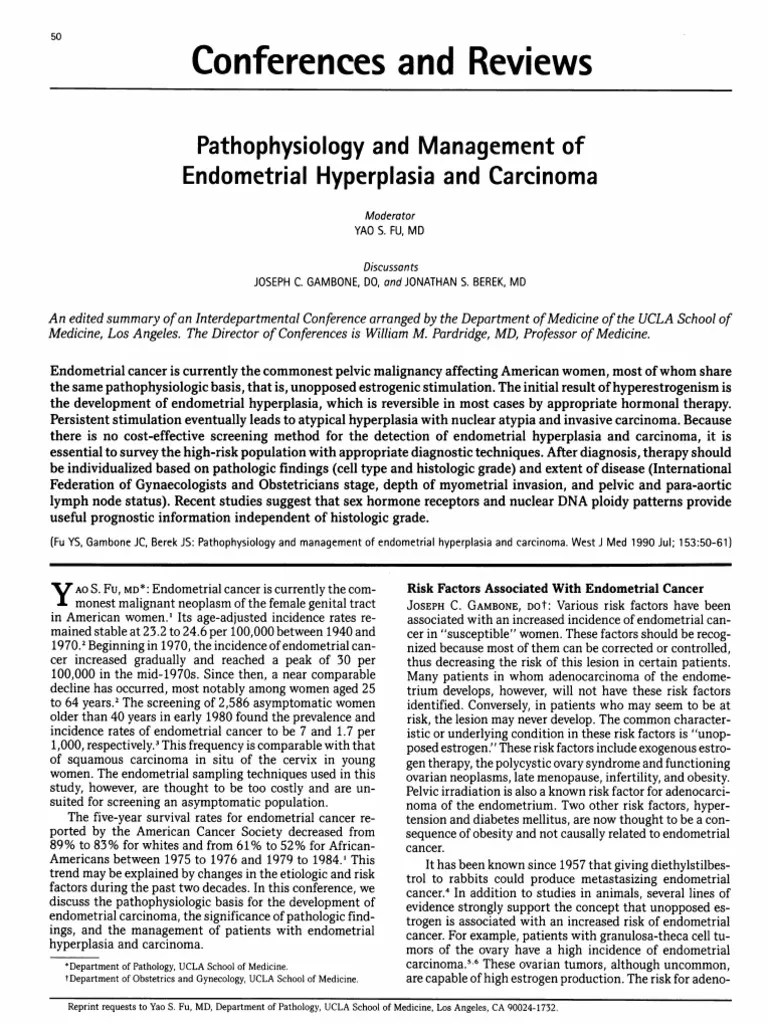 Endometrial Hyperplasia | PDF | Radiation Therapy | Ovarian Cancer