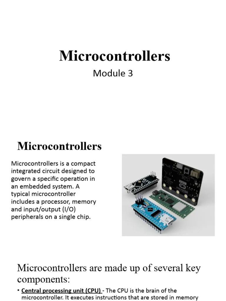 Module 3 Micro Controller And Motor Control | PDF | Microcontroller ...
