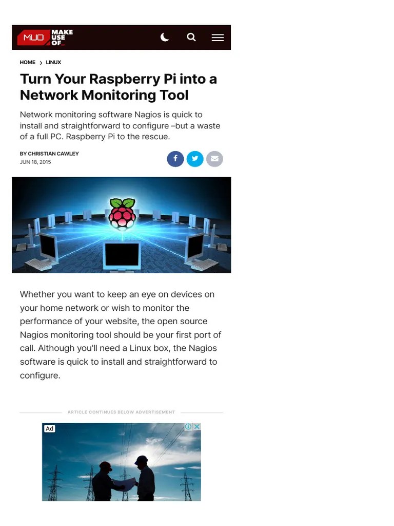 Turn Your Raspberry Pi Into A Network Monitoring | PDF | Raspberry Pi ...