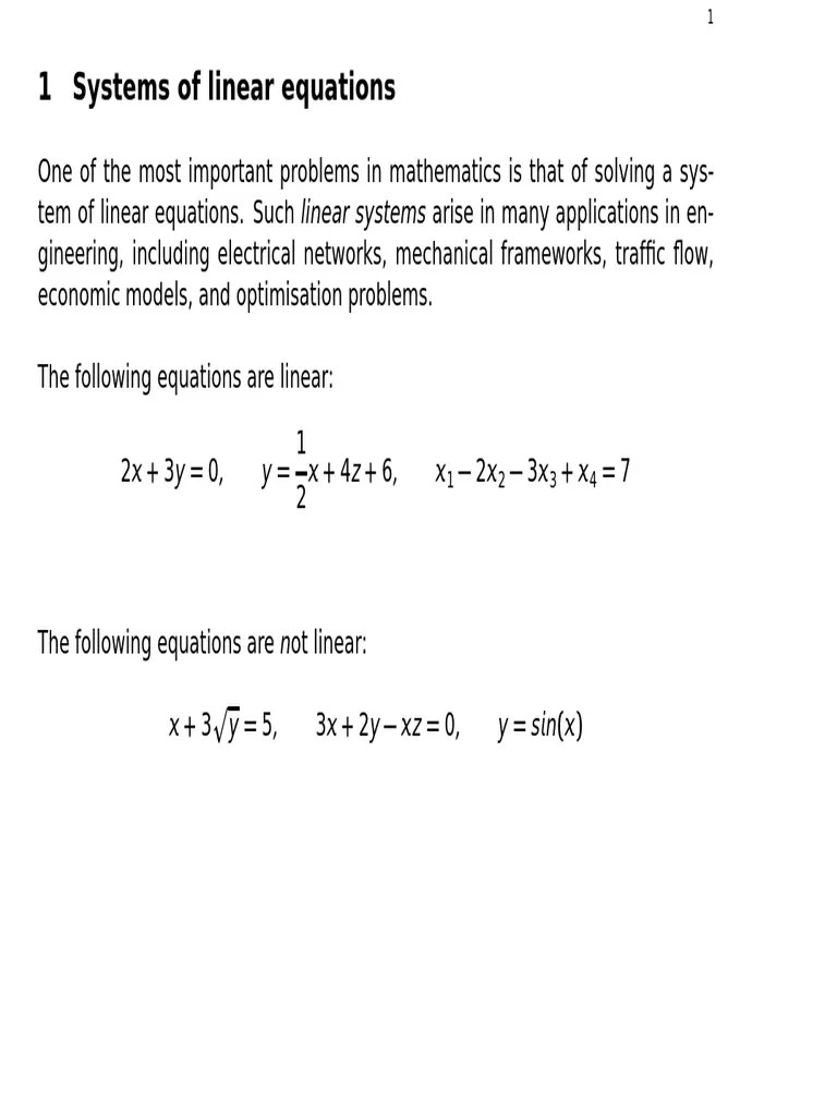 Linear_EQ_Matrix | PDF | Matrix (Mathematics) | System Of Linear Equations