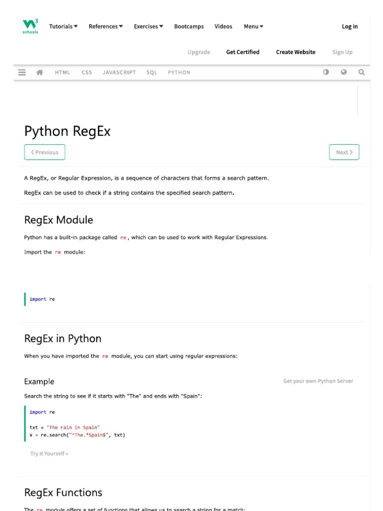Regular Expressions | PDF