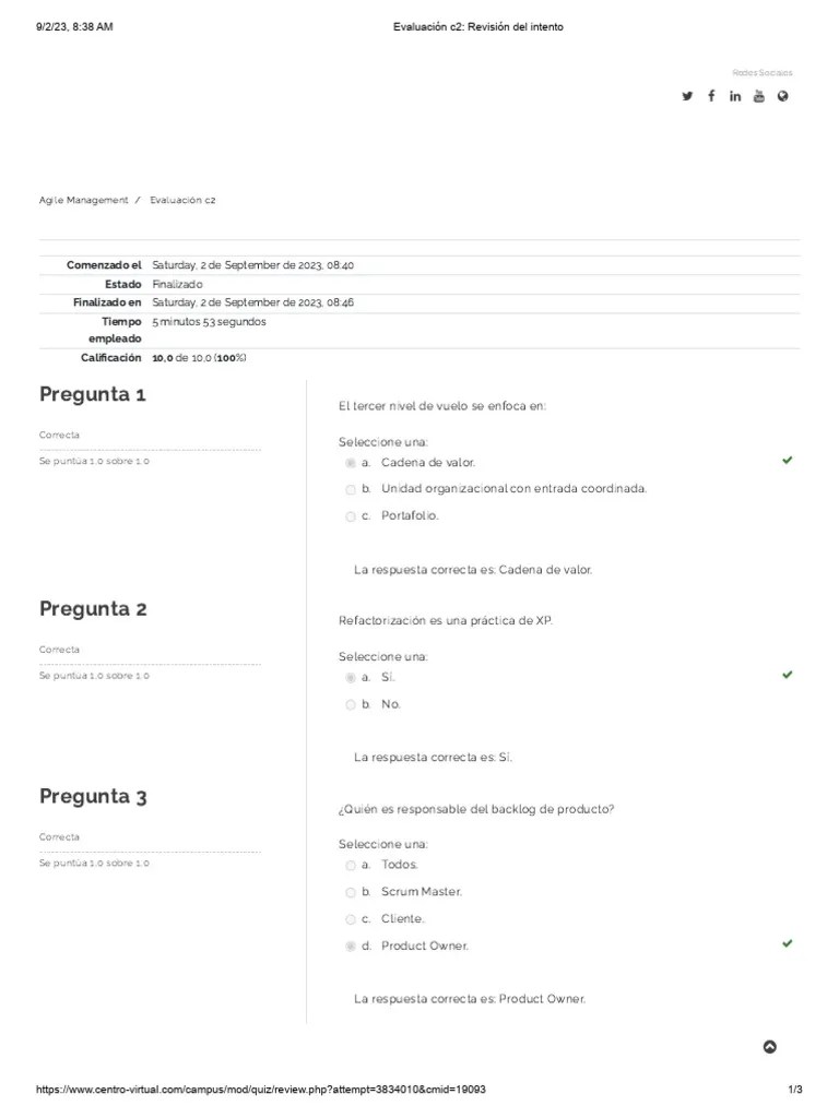 Evaluación C2 - Revisión Del Intento | PDF | Business | Negocios Económicos